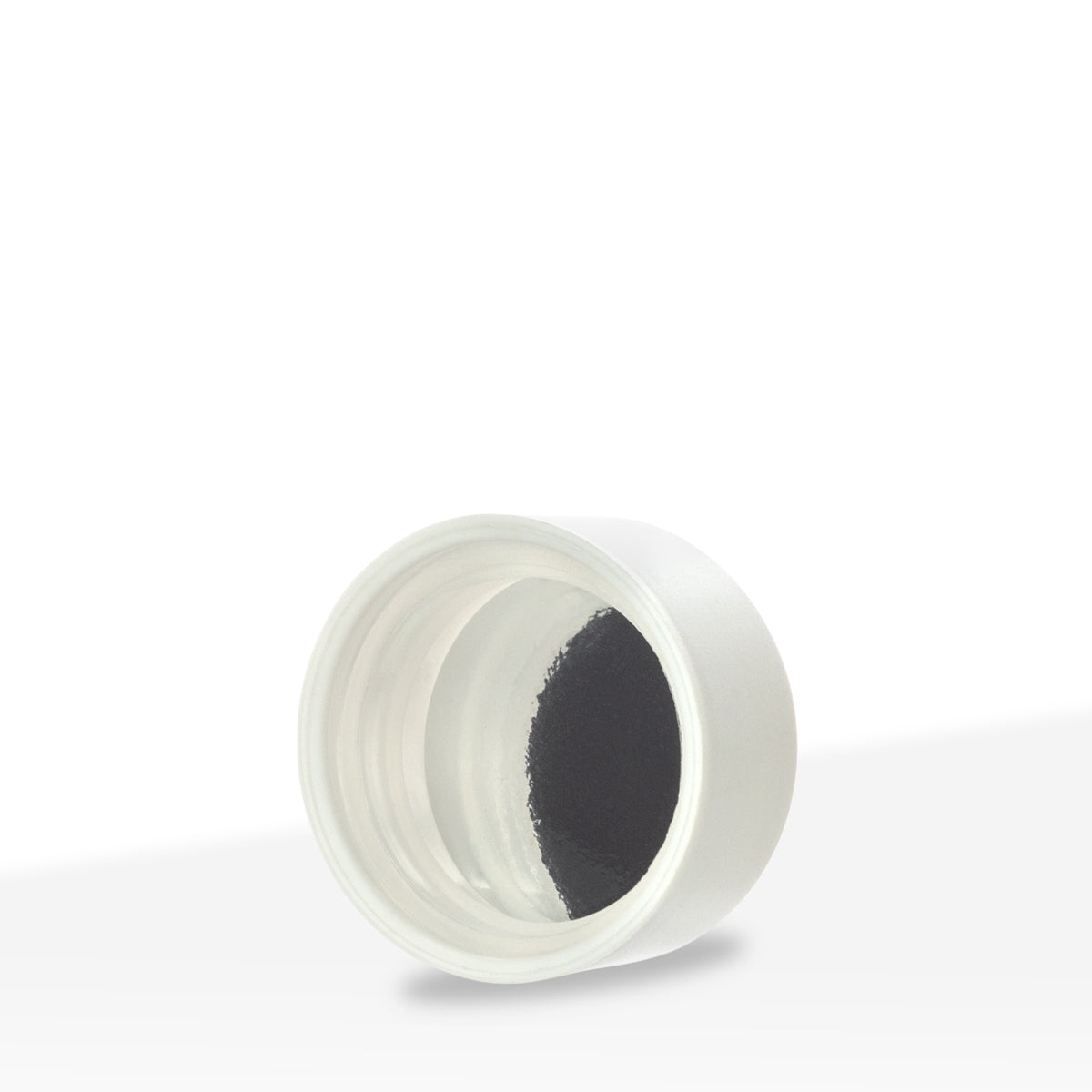 Child Resistant Plastic Caps | Smooth Matte w/ Foil Liner | 28mm - White - 504 Count