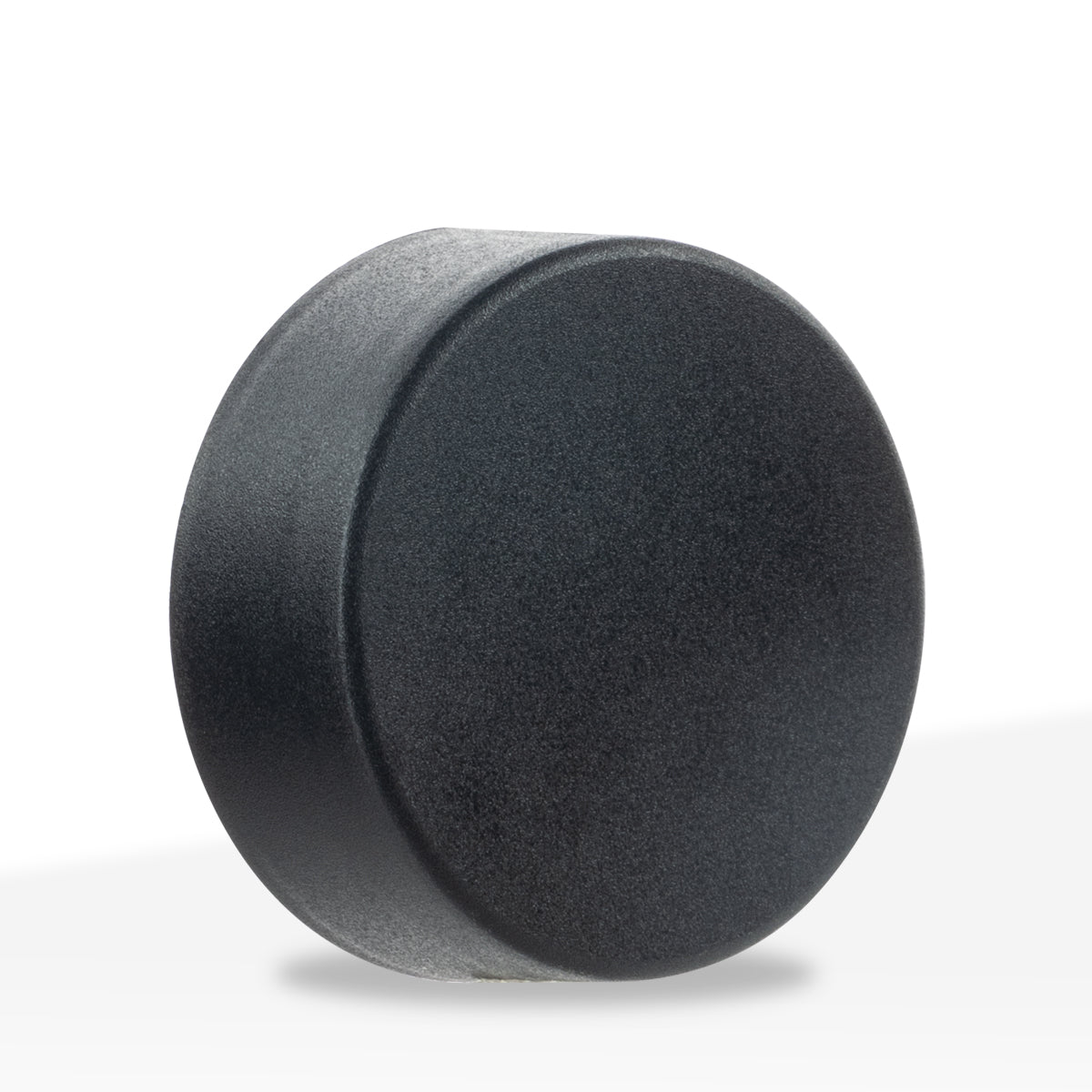 Child Resistant Plastic Caps | Smooth Matte w/ Foam Liner | 38mm - Black - 80 Count - Biohazard Inc