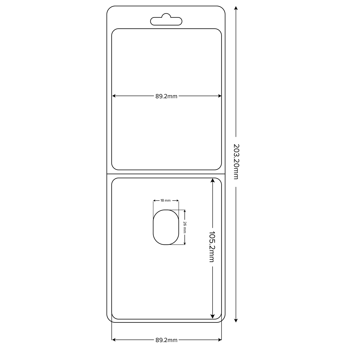 Clamshell Blister Packaging | Oval - 25mm - 800 Count