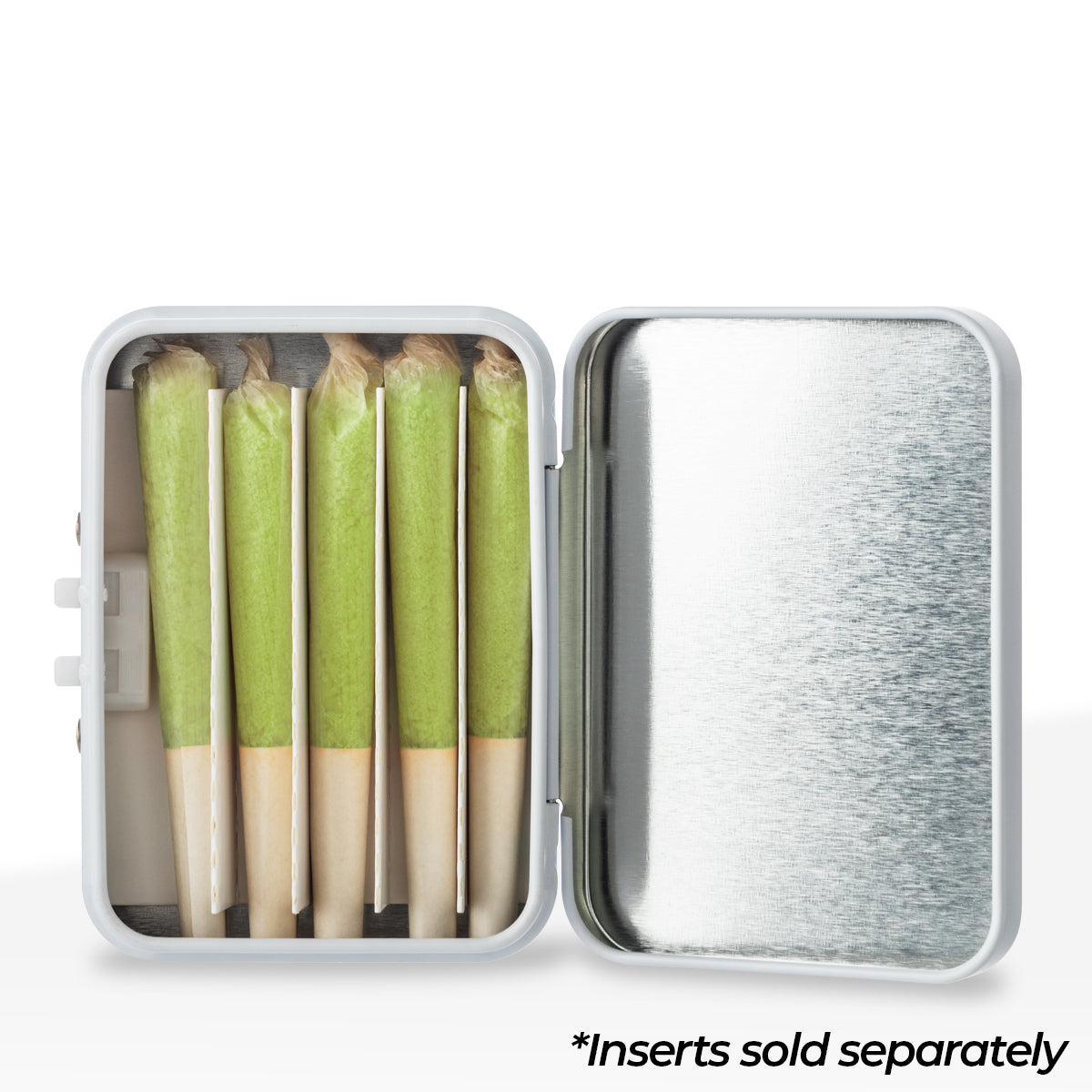 Child Resistant Edible Container | Metal Tin | 3" x 2.25" - 400 Count - Various Colors - Biohazard Inc - White
