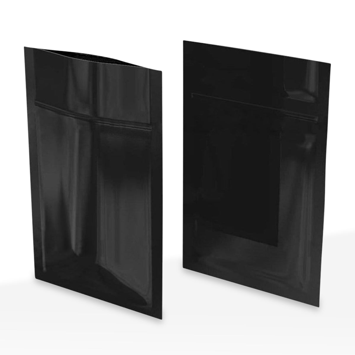 Tamper Evident | Glossy Black Mylar Bags - Various Sizes