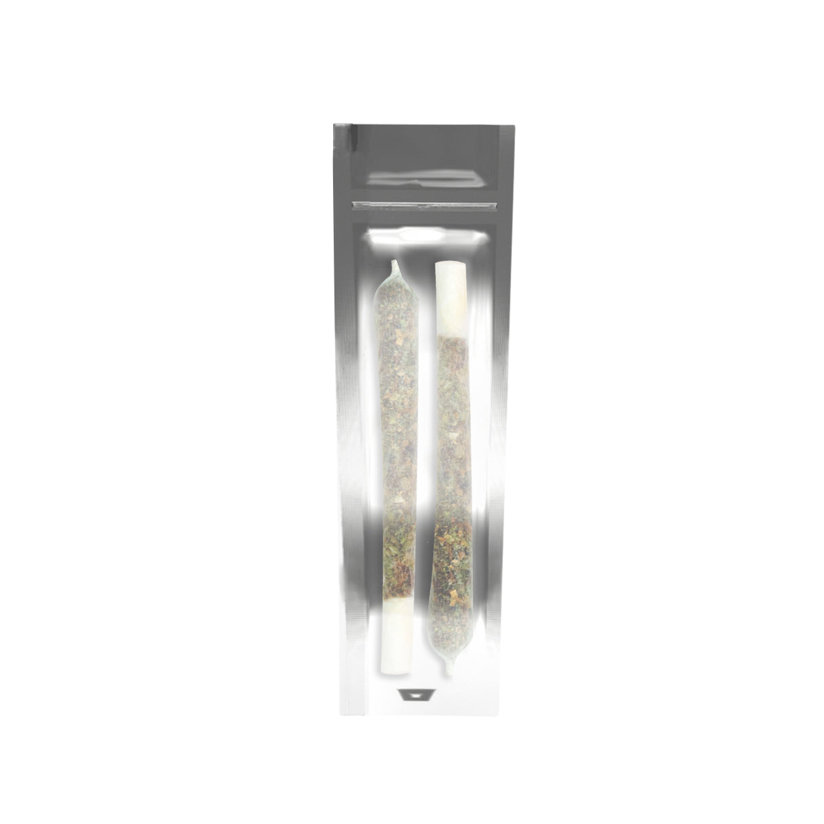 Tamper Evident | Glossy Black Mylar Bags for Pre-Roll/Syringe | 2.5" x 9" - 2g - Various Counts - 100 Count - Vista Window - Biohazard Inc - Pre-Rolls