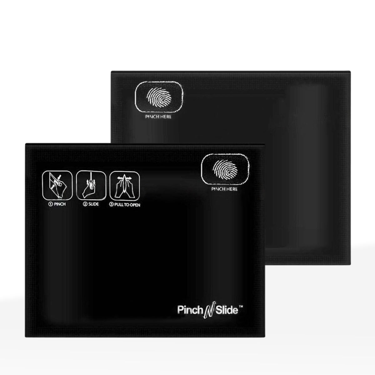 Child Resistant | Pinch N Slide Black Mylar Bags | 12" x 9" - 56g - 250 Count - Biohazard Inc
