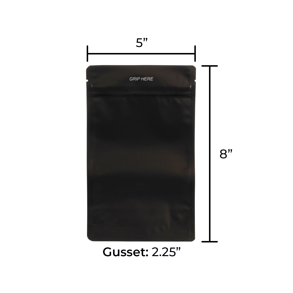 Child Resistant & Tamper Evident | Matte Black Mylar Bags | 4" x 6.5" - 14g - 1000 Count - Biohazard Inc - Tear Notch