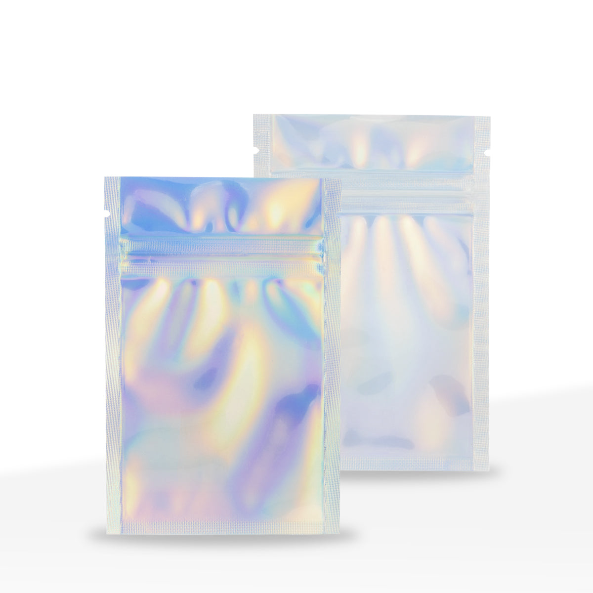 Tamper Evident | Holographic Vista Mylar Bags | 3" x 4.5" - 1g - 1000 Count - Biohazard Inc