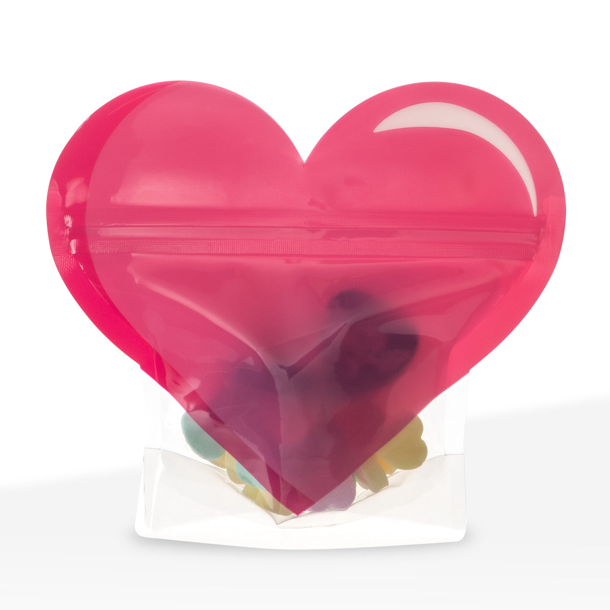 Special Edition | Heart Mylar Bags | 1/8oz - Pink - 100 Count - Biohazard Inc