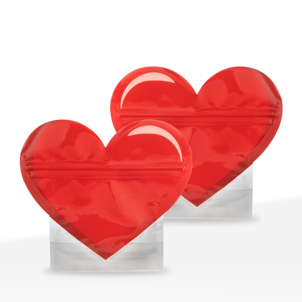 Special Edition | Heart Mylar Bags | 1/8oz - Red - 100 Count - Biohazard Inc