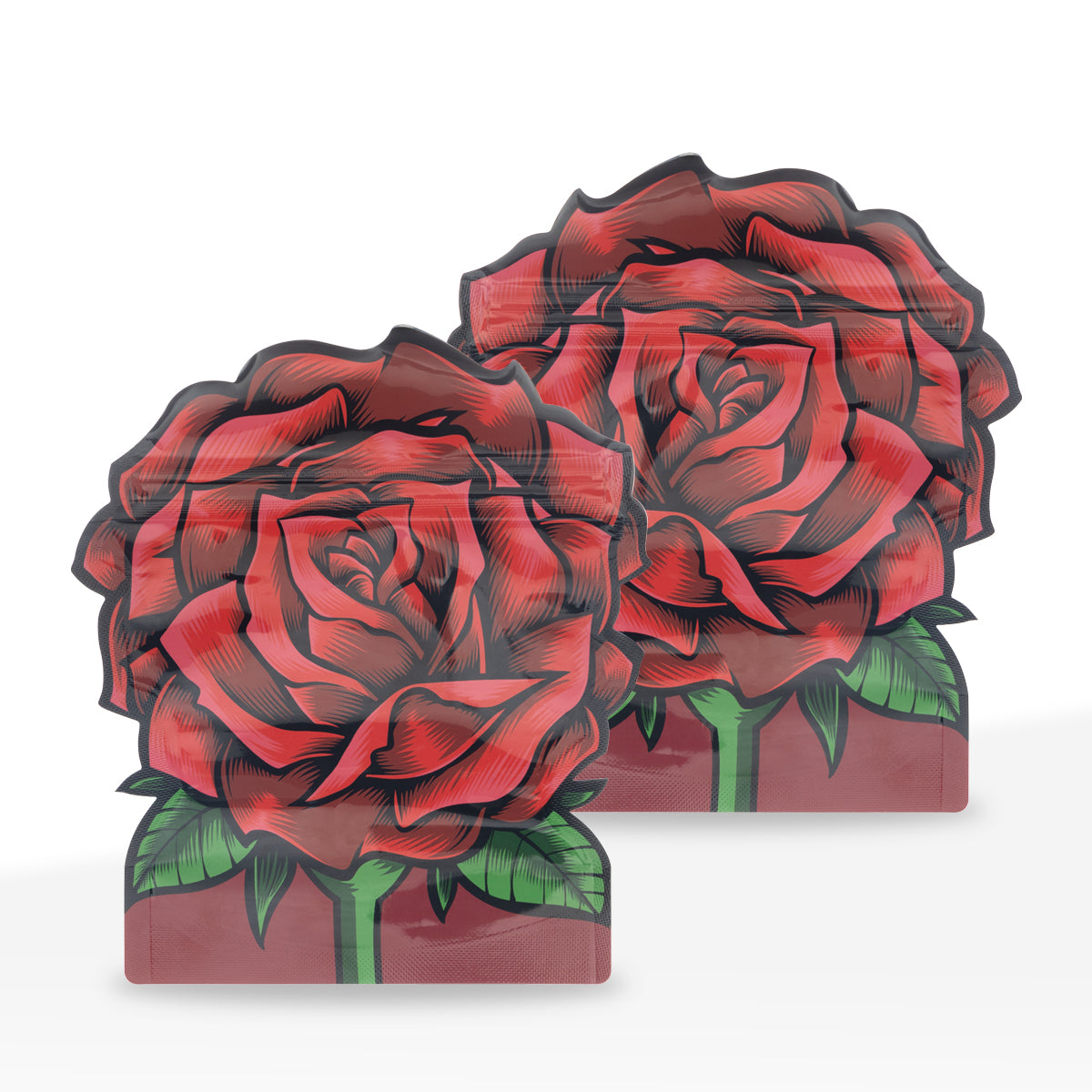 Special Edition | Rose Mylar Bags | 1/8oz - Red - 100 Count - Biohazard Inc