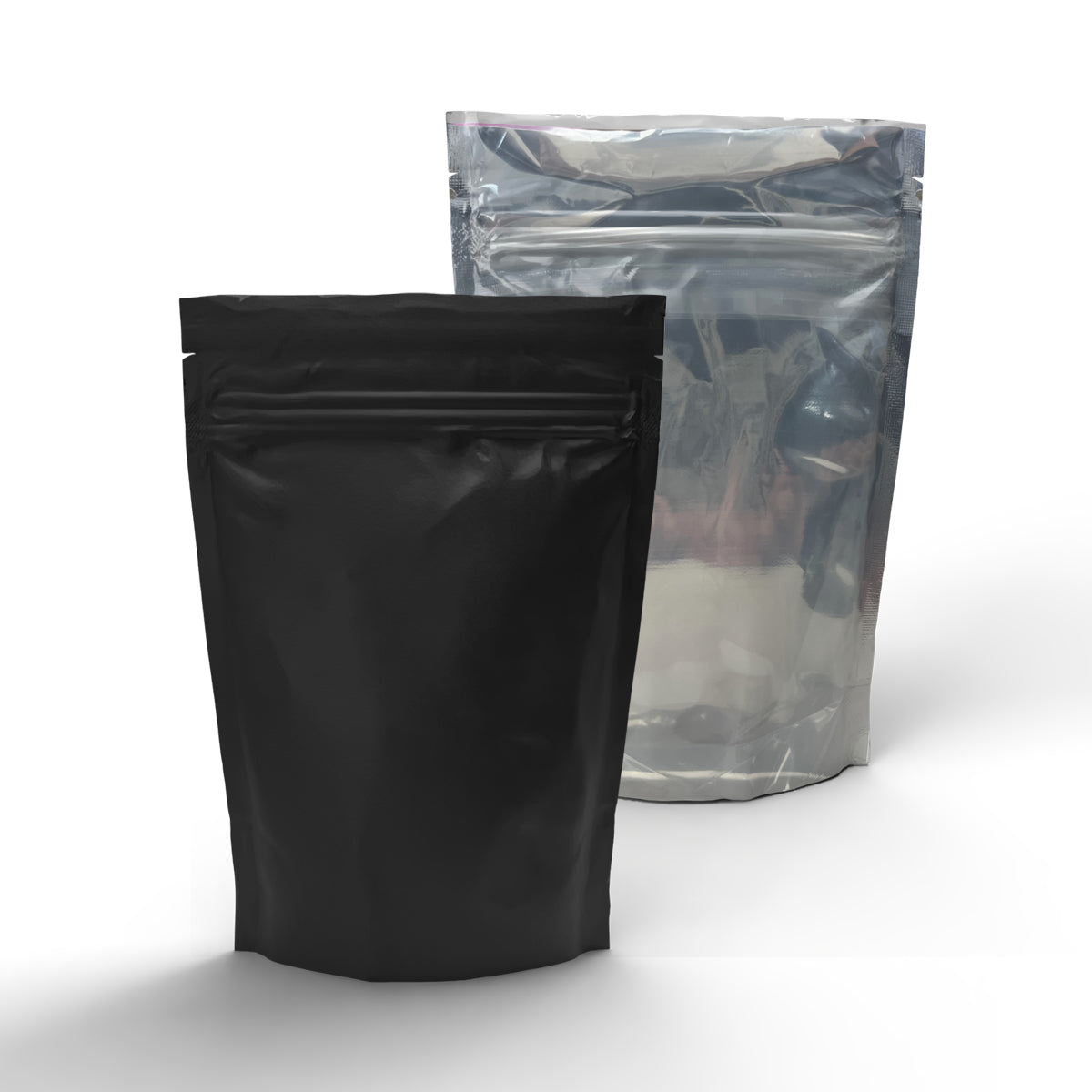 Child-Resistant Mylar Bags | Matte Black Vista - Tear Notch | 3.5" x 5" - 3.5g - 1000 Count