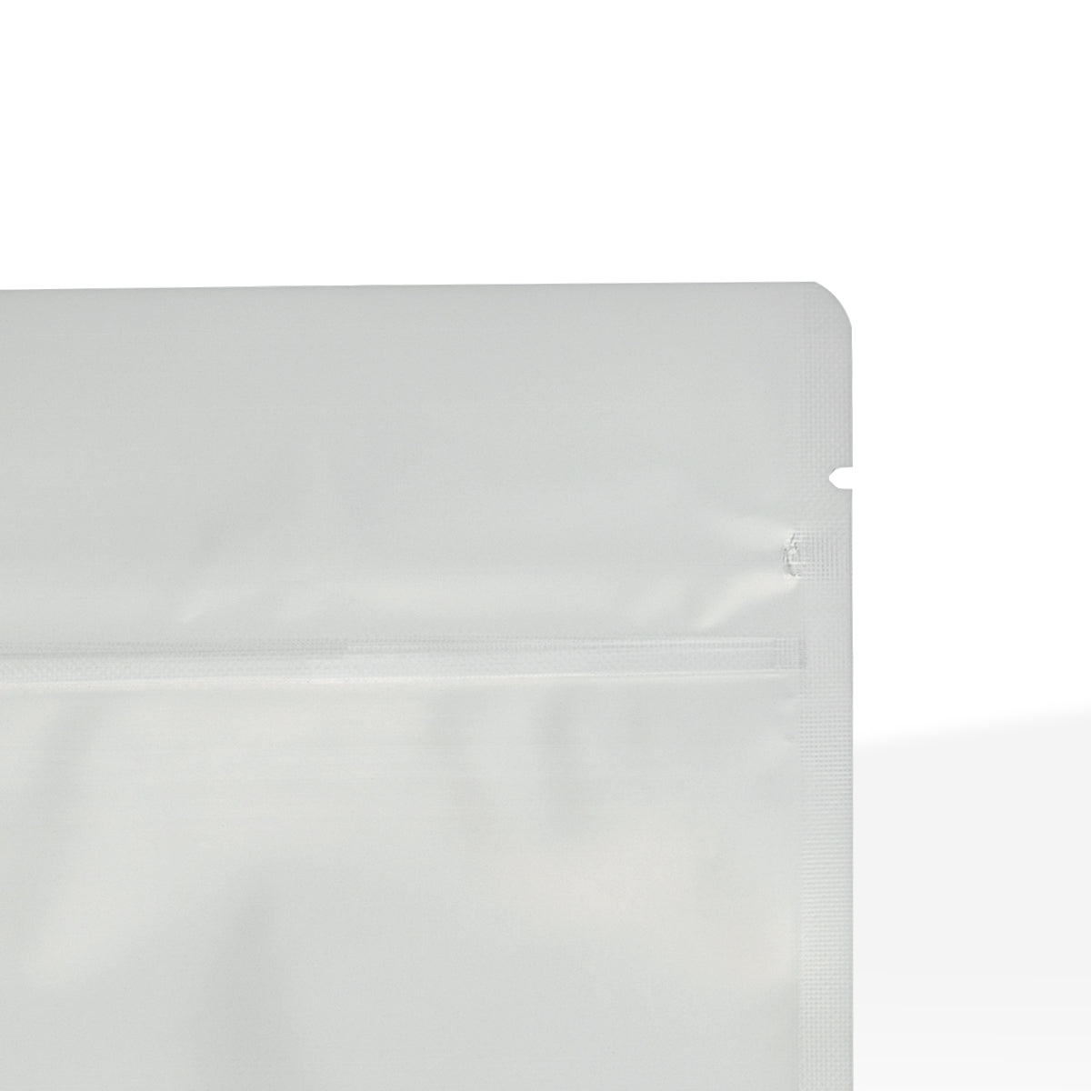 Child-Resistant | Matte Mylar Bags - Tear Notch | 5" x 8" - 14g - 1000 Count - Various Colors - Biohazard Inc - White