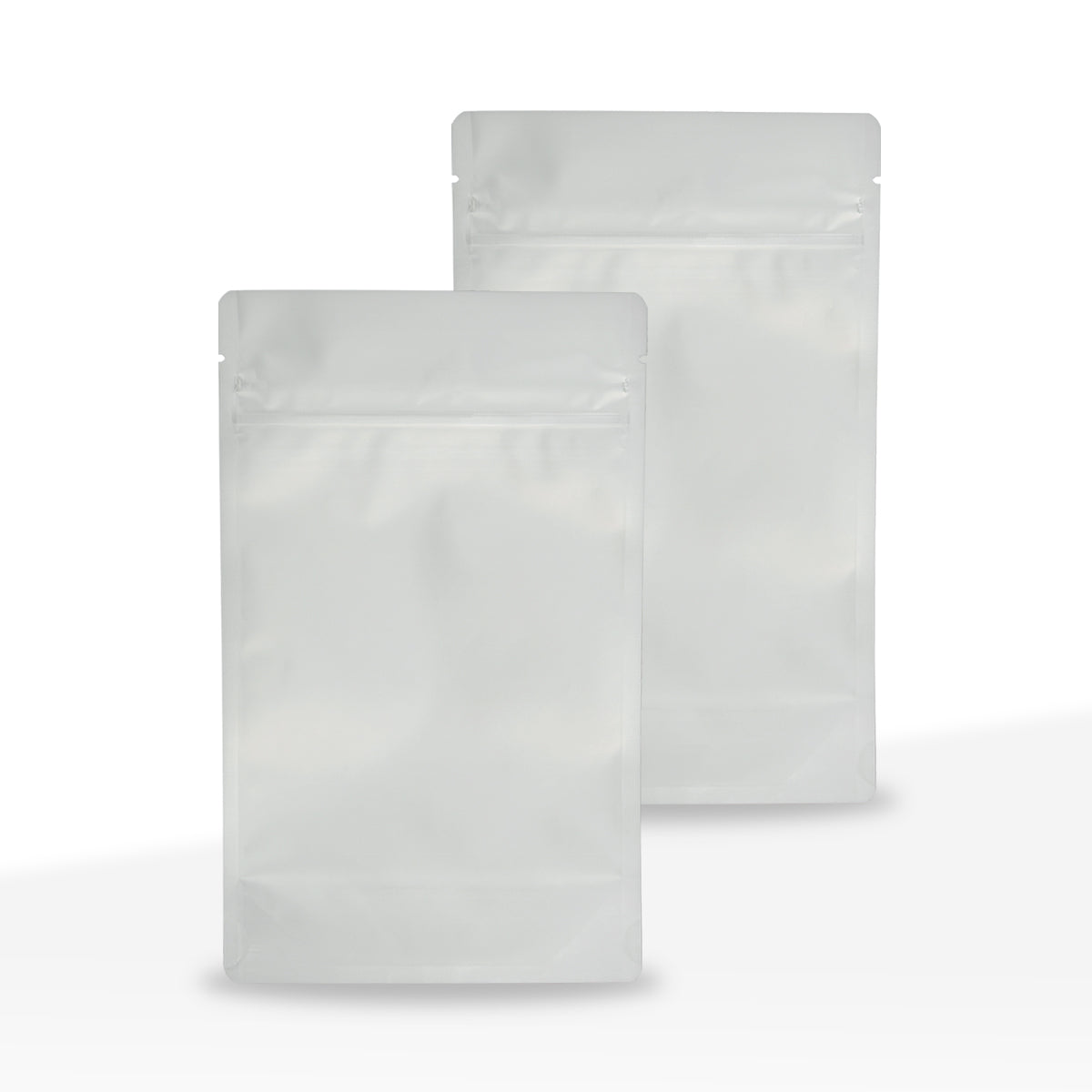 Child-Resistant | Matte Mylar Bags - Tear Notch | 5" x 8" - 14g - 1000 Count - Various Colors - Biohazard Inc - White