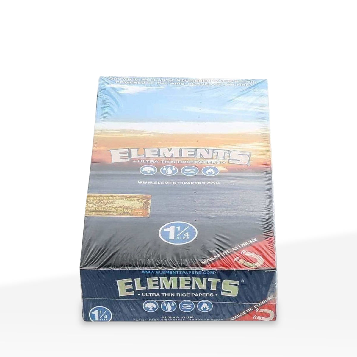 Elements® | 'Retail Display' Ultra Thin Rice Papers 1¼ Size | 78mm - Classic White - 25 Count