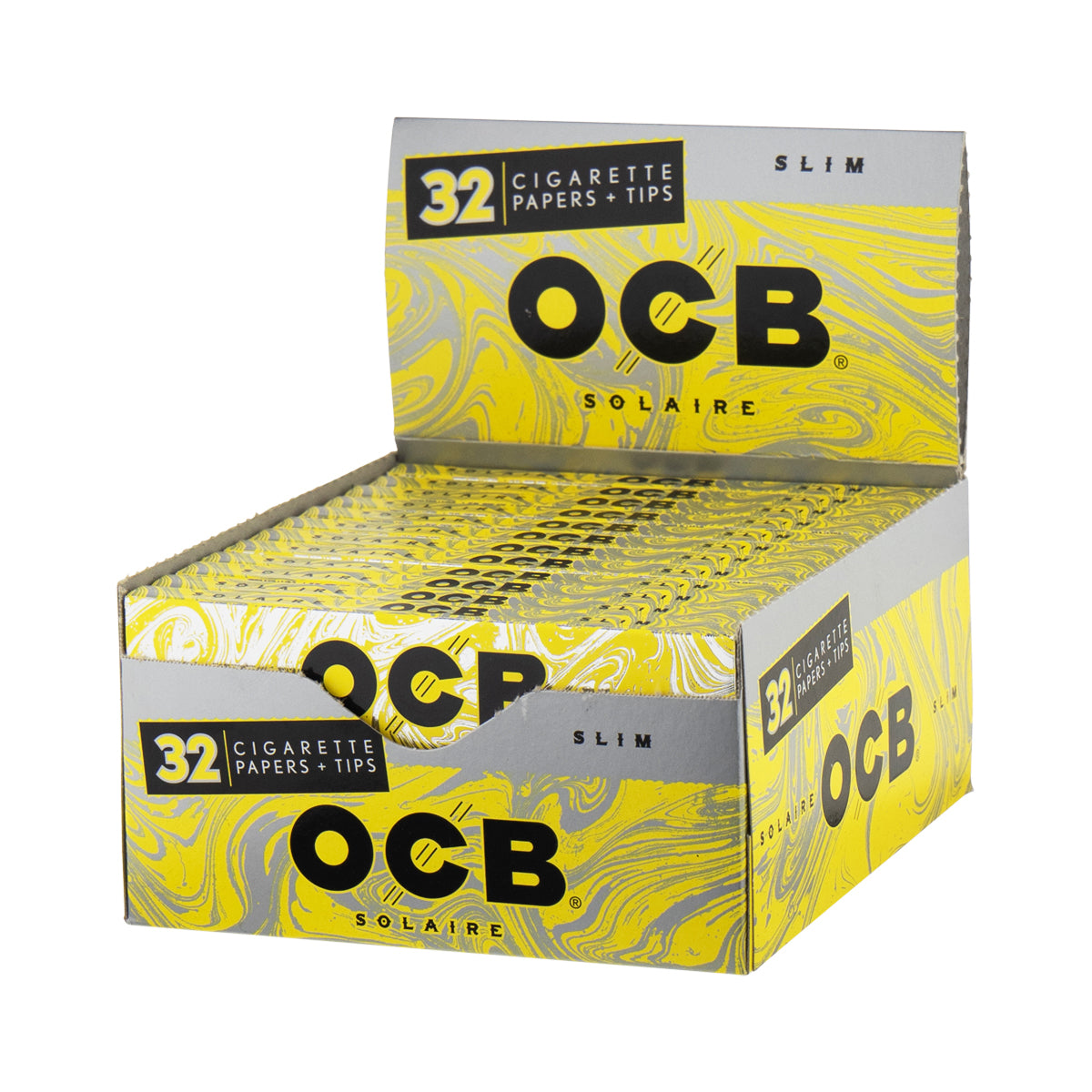 OCB® | Solaire King Size Slim Rolling Paper w/ Tip | 109mm - White - 24 Count