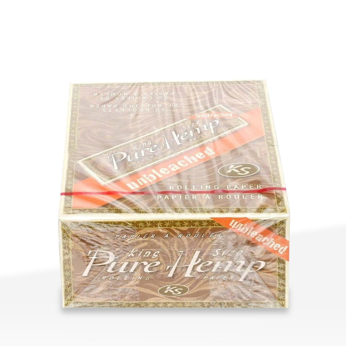 Pure Hemp | King Size Slim Rolling Paper | 110mm - Brown - 50 Count