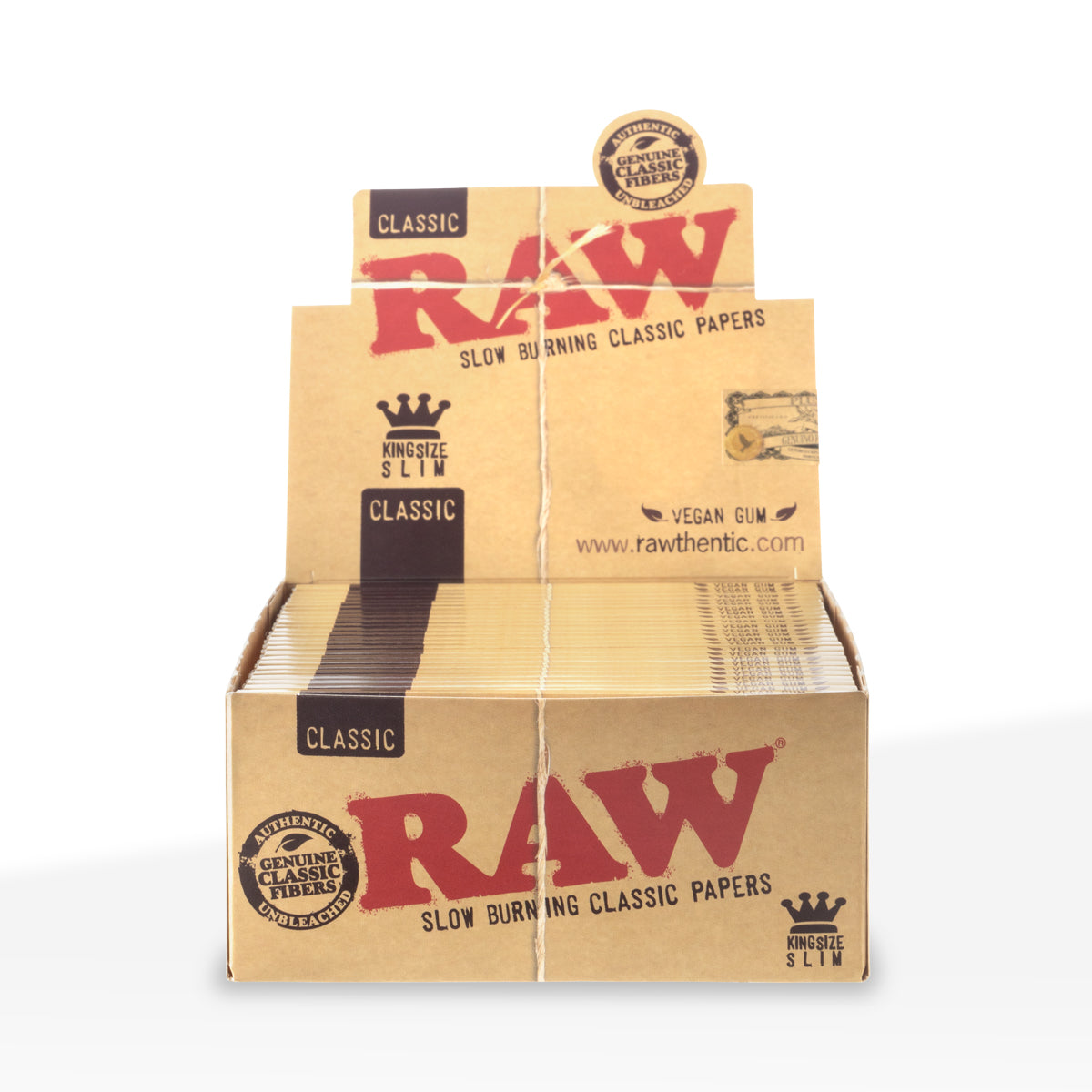 Raw® | Wholesale Rolling Papers | Classic - Unbleached Brown - 50 Count - Various Sizes