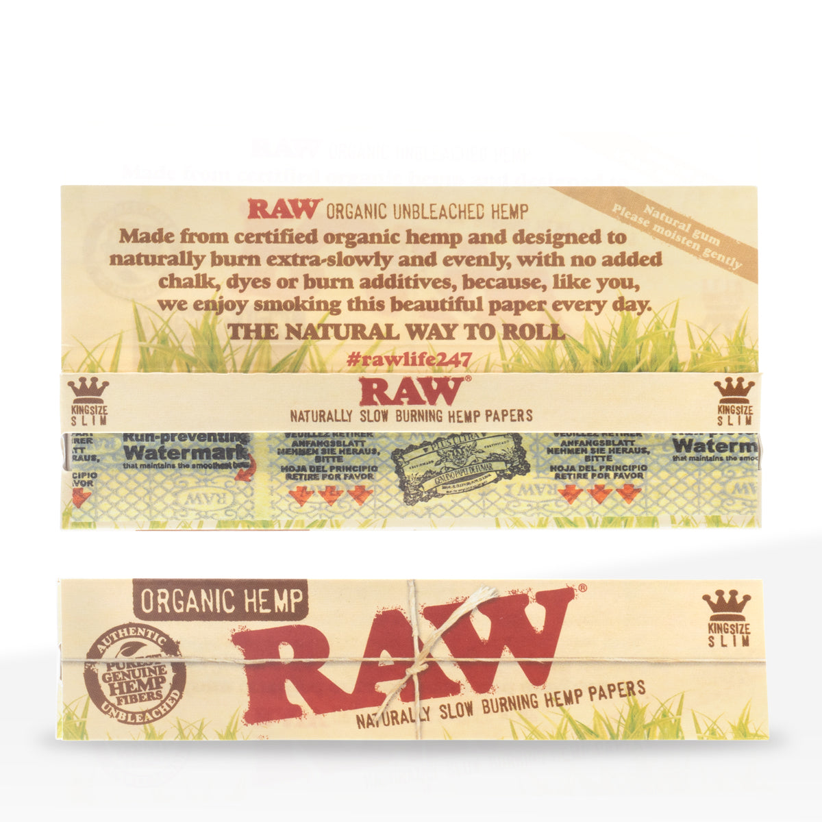 RAW® | 'Retail Display' Organic Rolling Papers | Organic Brown - Various Sizes