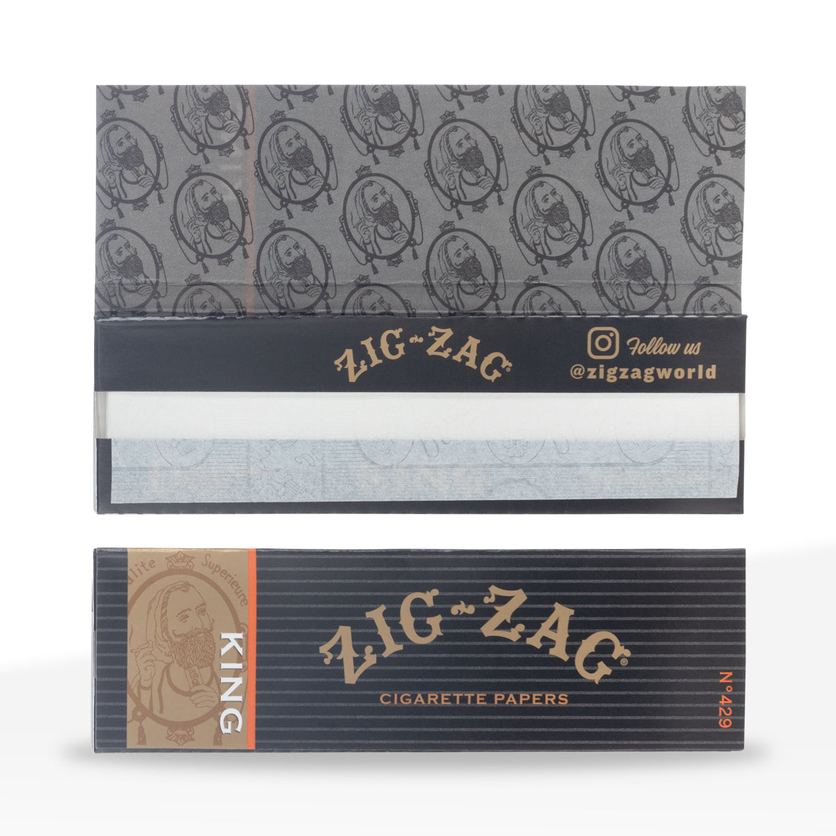 ZIG ZAG® | 'Retail Display' Rolling Papers King Size | 110mm - White Paper - 24 Count