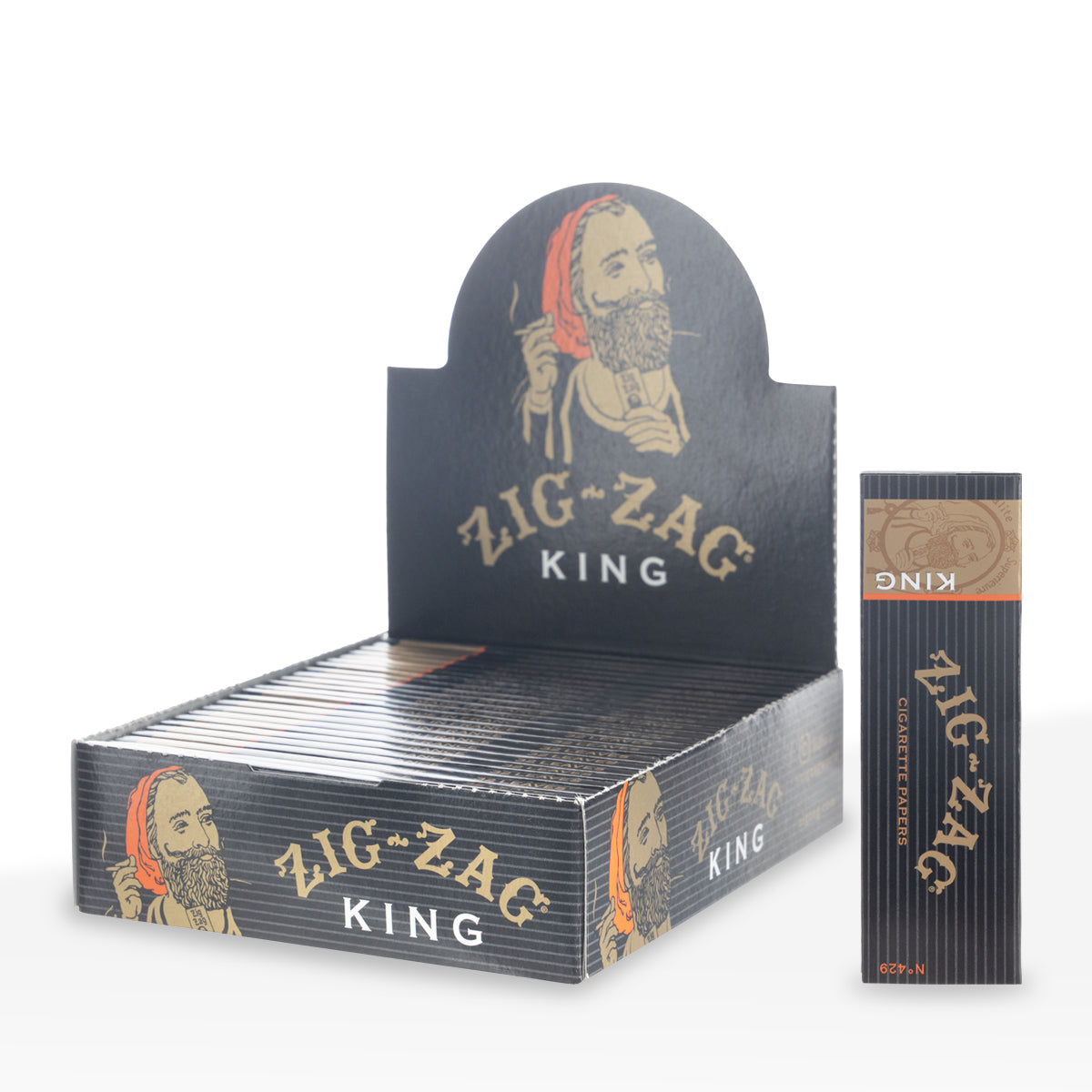 ZIG ZAG® | 'Retail Display' Rolling Papers King Size | 110mm - White Paper - 24 Count