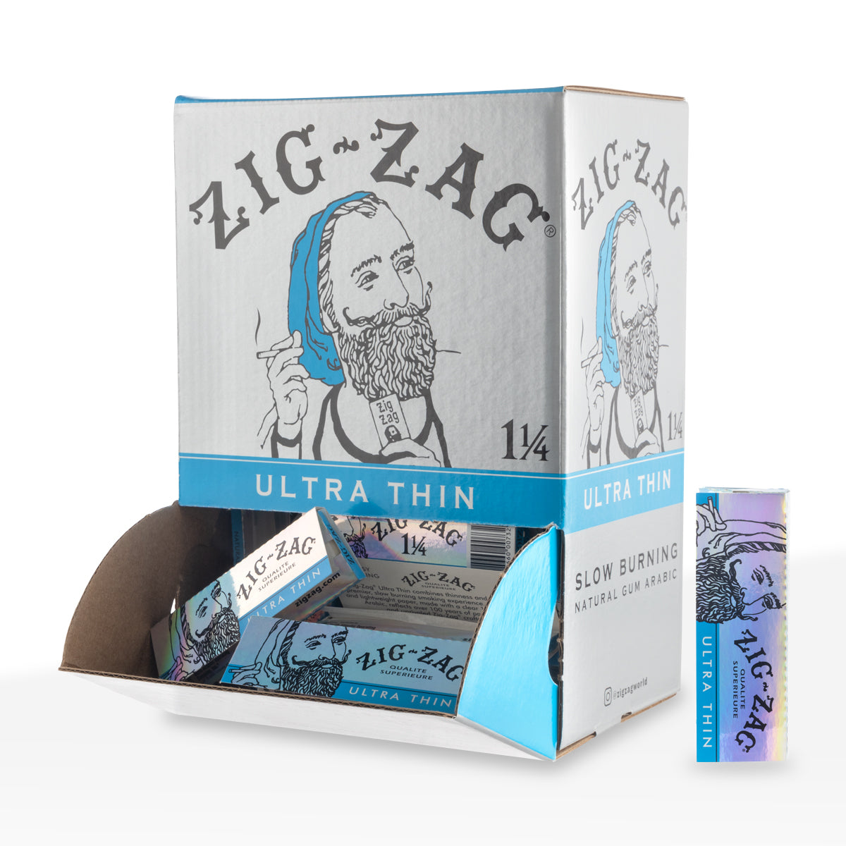 Zig-Zag® | 1¼ Size Ultra Thin Rolling Paper | 78mm - White - Various Counts