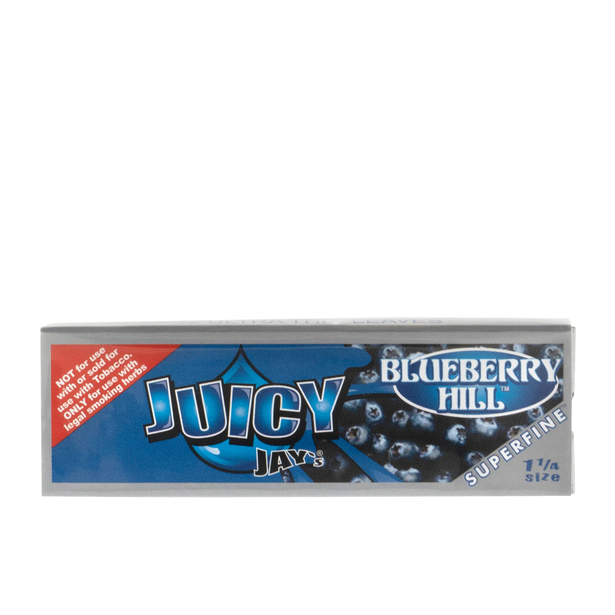 Juicy Jay's® | 1¼ Size Superfine™ Blueberry Rolling Paper | 78mm - Organic Hemp - 24 Count