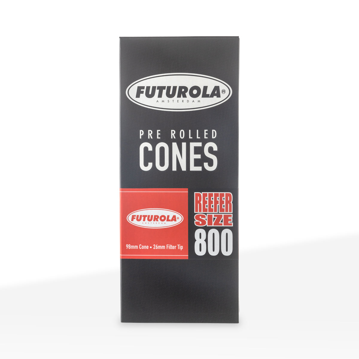 FUTUROLA® | Pre-Rolled Cones Reefer Size | 98mm - White Paper - 800 Count