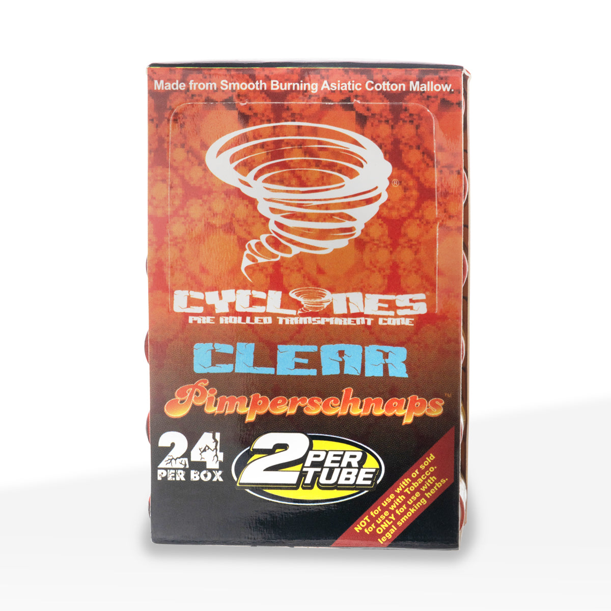 Cyclones | Wholesale Clear Cellulose Pre-Rolled Cones 1¼ Size | 78mm - 24 Count - Various Flavors