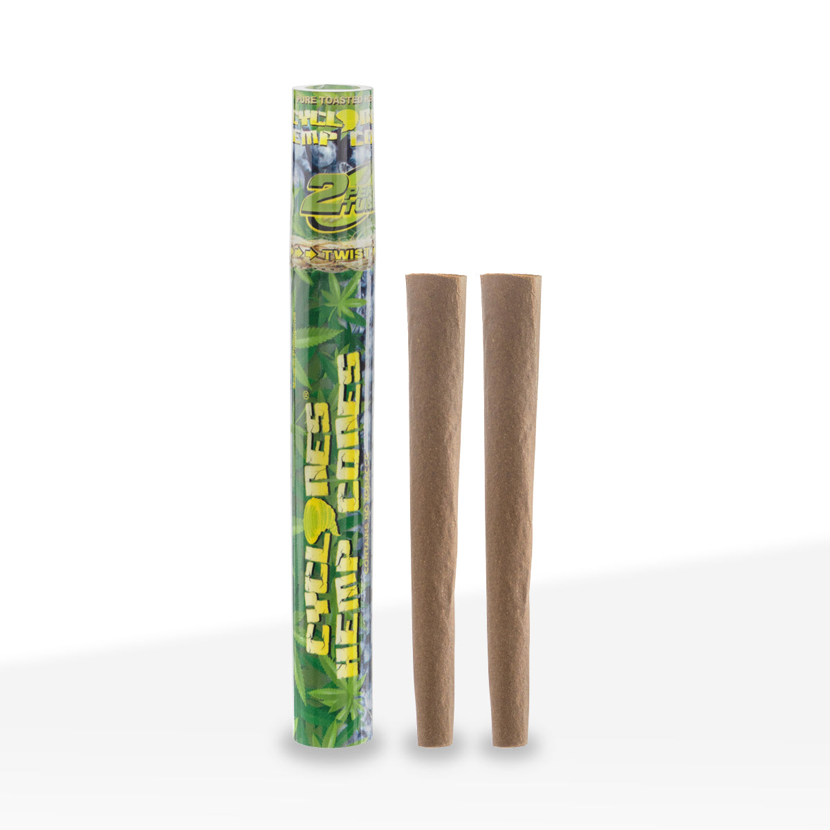 Cyclones | Hemp Pre-Rolled Cones | 84mm - Natural Flavor - 24 Count
