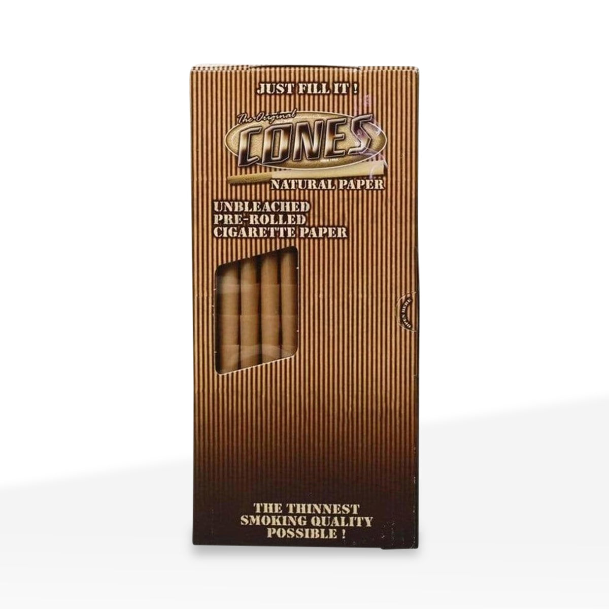 The Original Cones | Natural Pre-Rolled Cones King Size | 110mm - Unbleached Brown - 500 Count