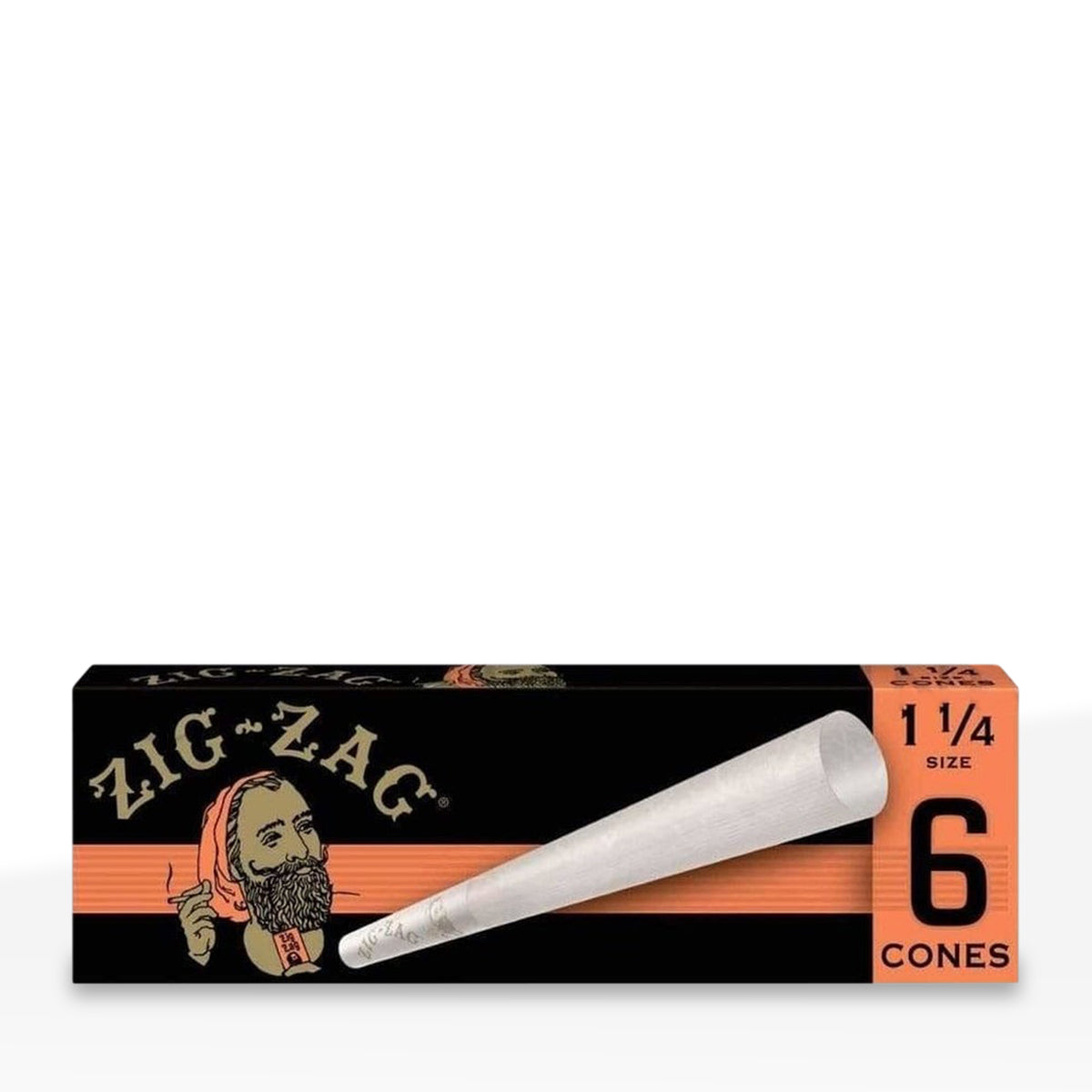 Zig-Zag® | Pre Roll Cones 1¼ 6-Pack | 84mm - White - 36 Count