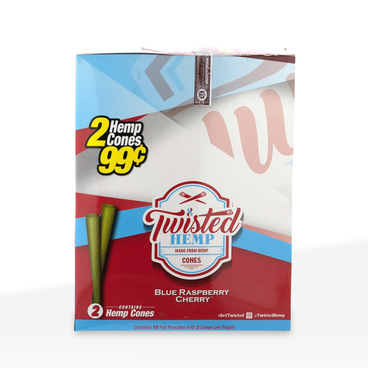 Twisted Hemp™ | Wholesale Pre-Rolled Hemp Cones | 110mm - Various Flavors - 10 Count