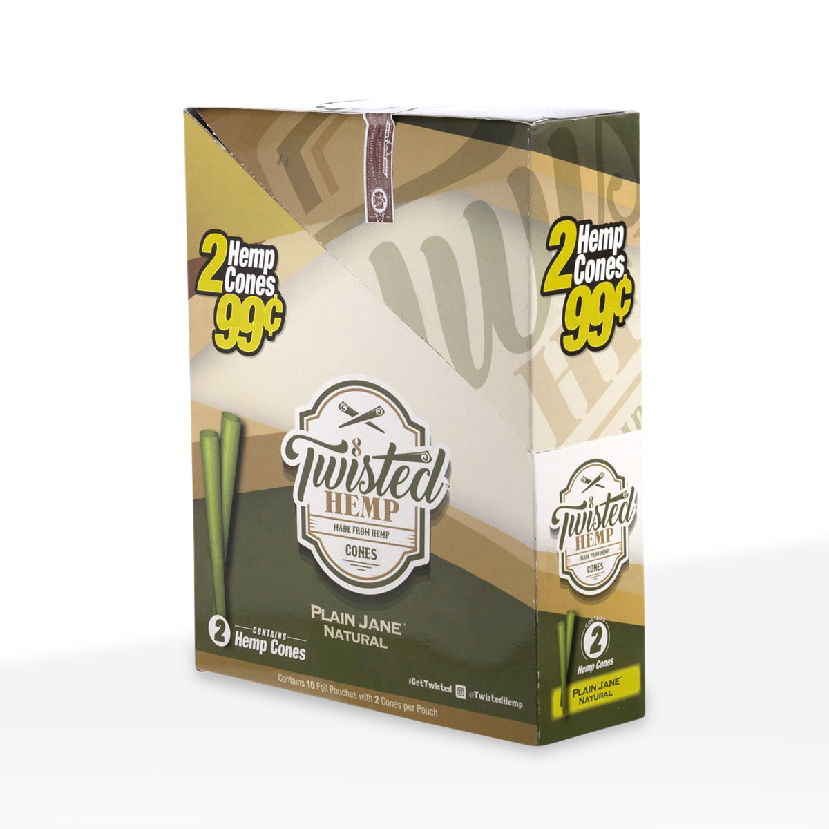 Twisted Hemp™ | Wholesale Pre-Rolled Hemp Cones | 110mm - Various Flavors - 10 Count