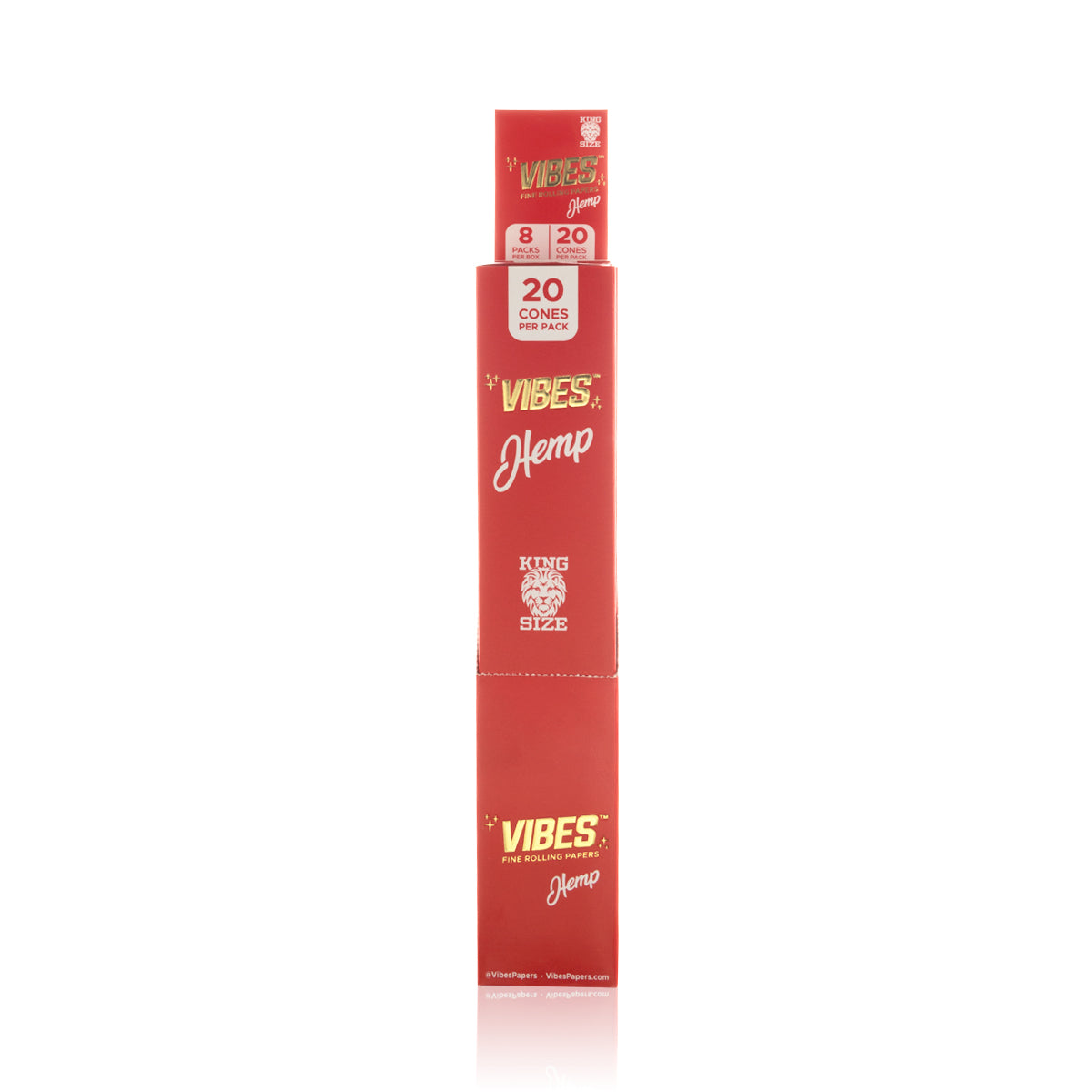 Vibes® | Wholesale Pre-Rolled Cones King Size | 109mm - Hemp - Various Counts