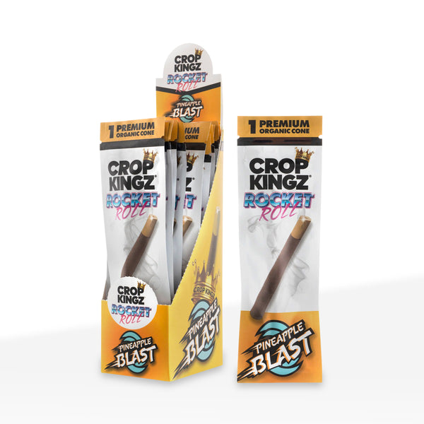 Crop Kingz | Rocket Roll Organic Hemp Wrap | Pineapple Blast - 15 Coun