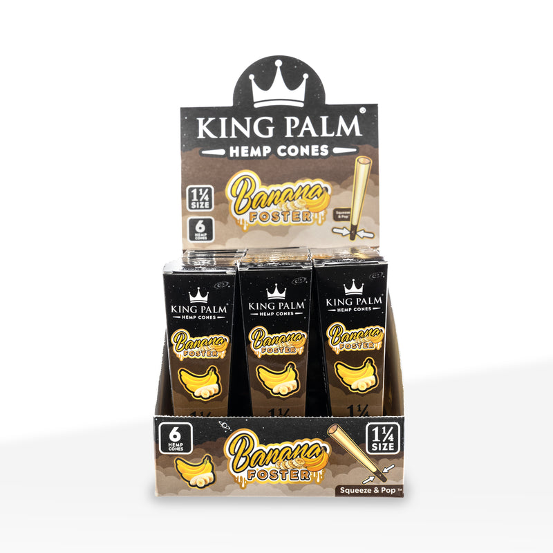 King Palm™ | Hemp Cones 1.25" 6-Pack | 84mm - 30 Count - Various Flavors