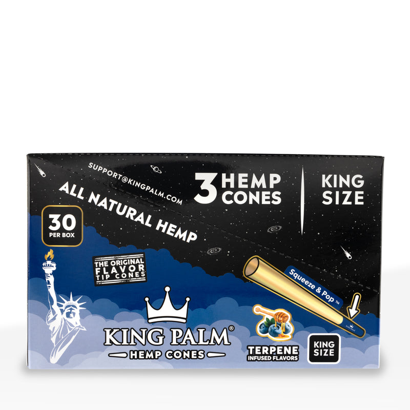King Palm™ | Hemp Cones King Size | 3 Pack - 30 Count - Honey Berry