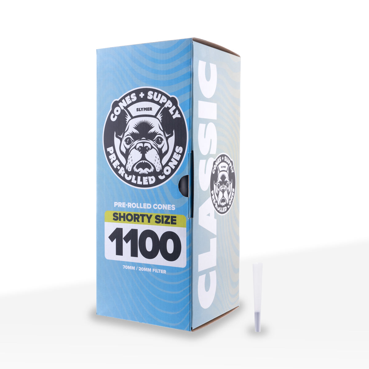 CONES + SUPPLY | Dog Walker Pre-Rolled Cones | 70mm - White - 1100 Count