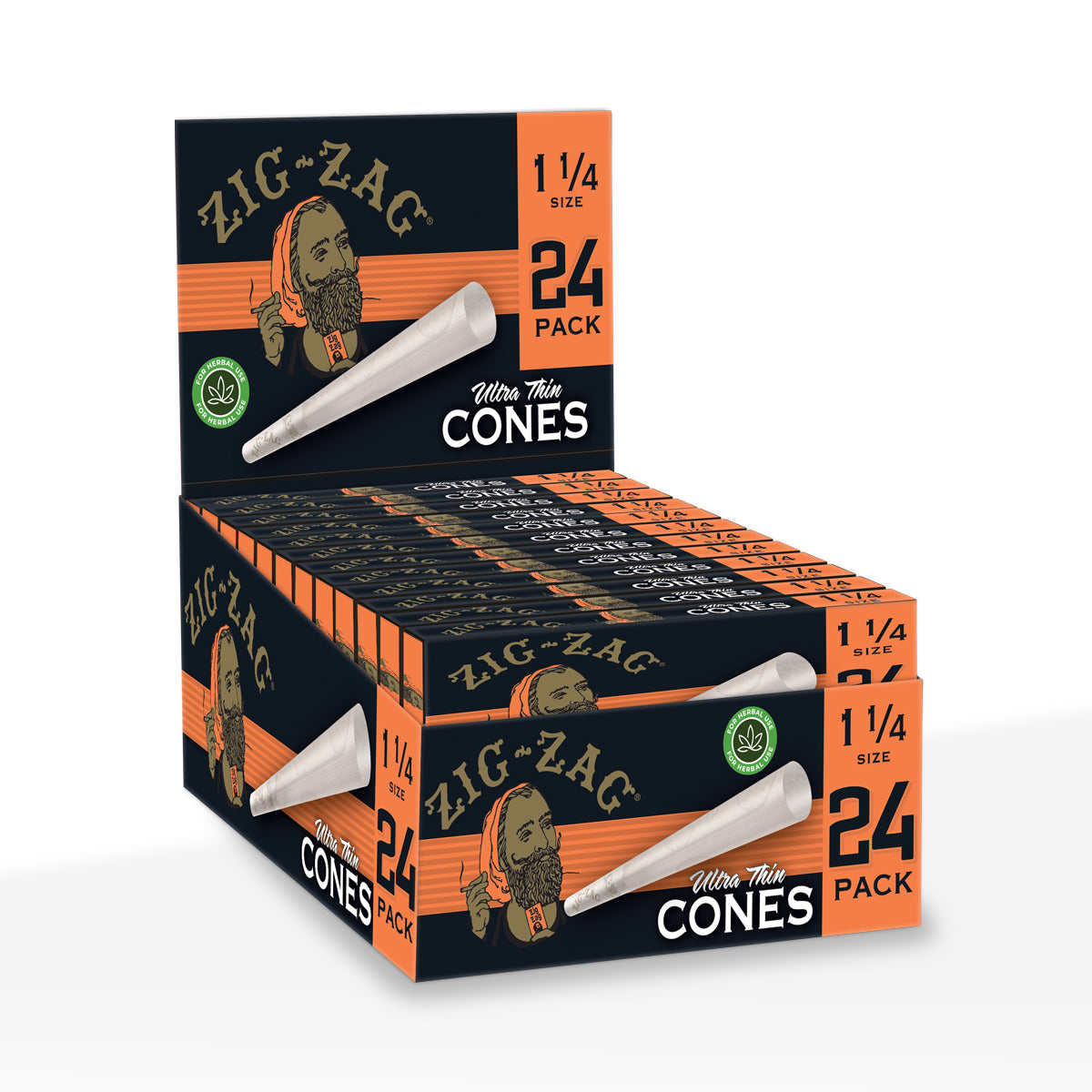 Zig-Zag® | Ultra Thin Pre-Rolled Cones | Various Sizes - White - 12 Count