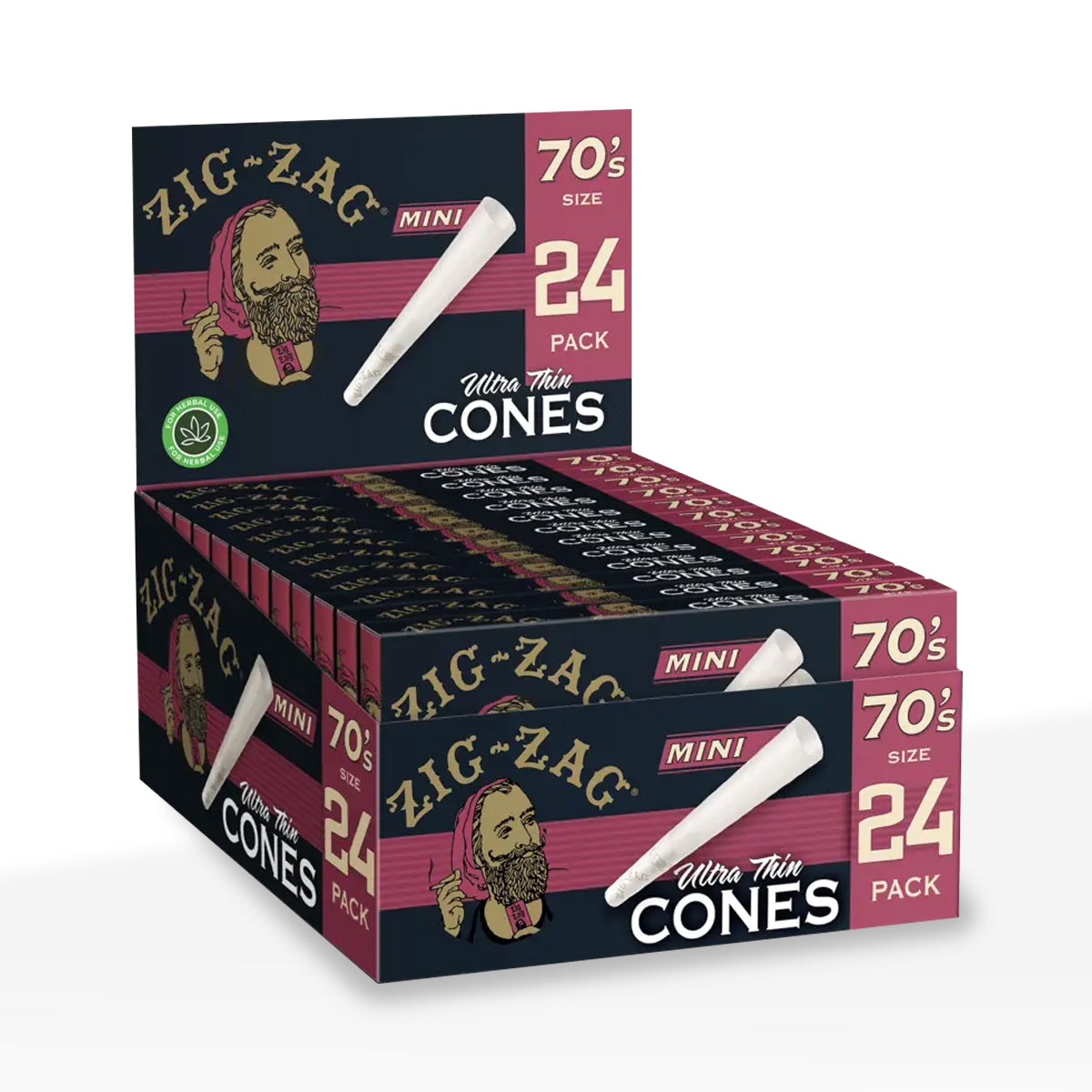 Zig-Zag® | Ultra Thin Pre-Rolled Cones | Various Sizes - White - 12 Count