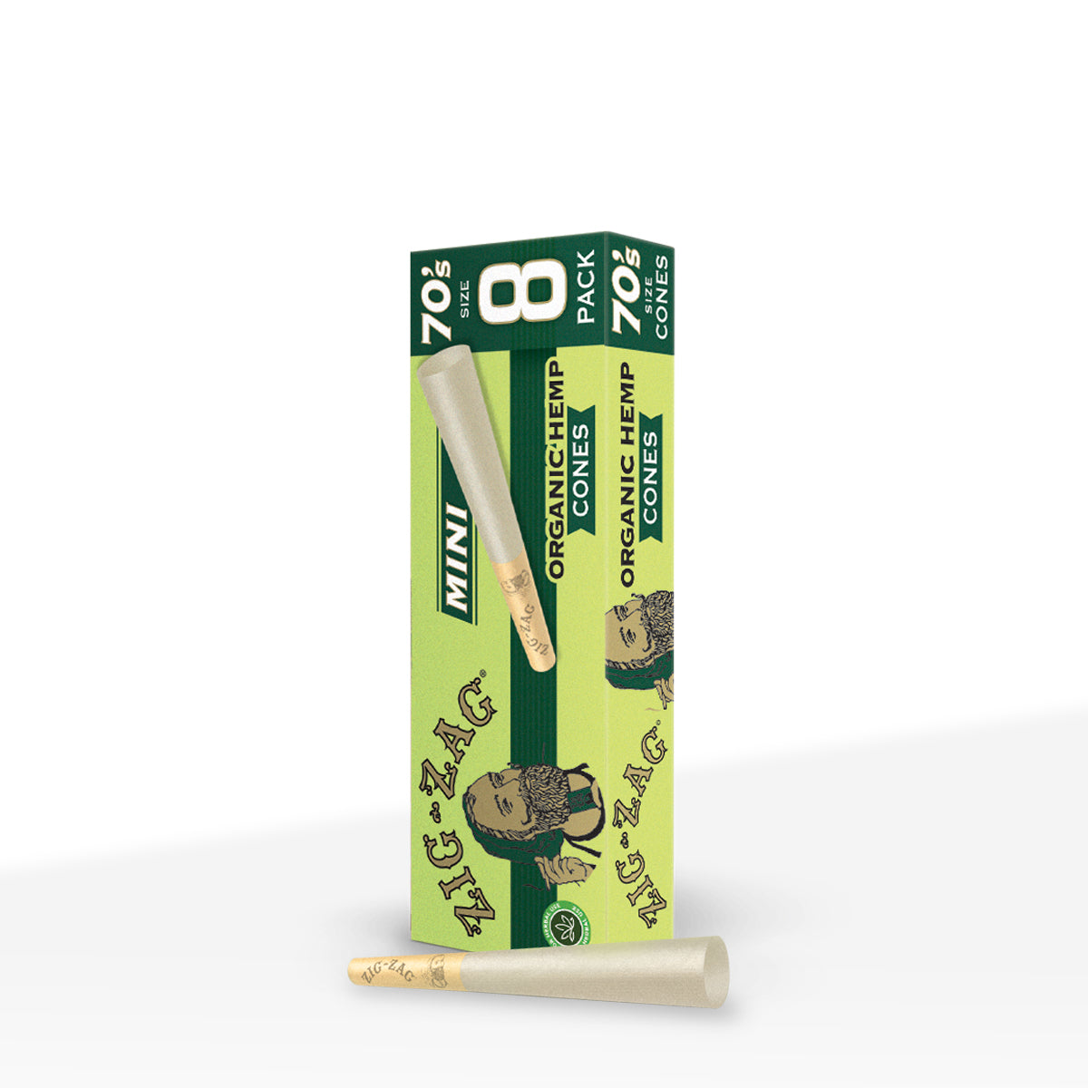 Zig-Zag® | Organic Hemp Pre-Rolled Cones | Various Sizes - Organic Hemp - Various Counts - Biohazard Inc - Mini Dogwalker - 70mm - 18 Count