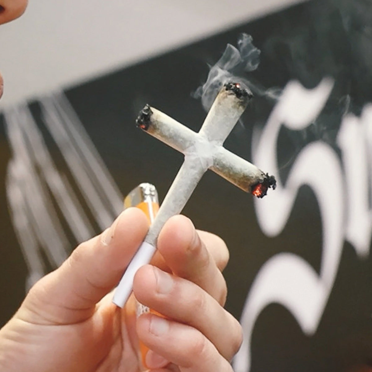 Smoke Temple | 1¼ Size Cross Pre-Rolled Cones | 84mm - White - 13 Count - Biohazard Inc