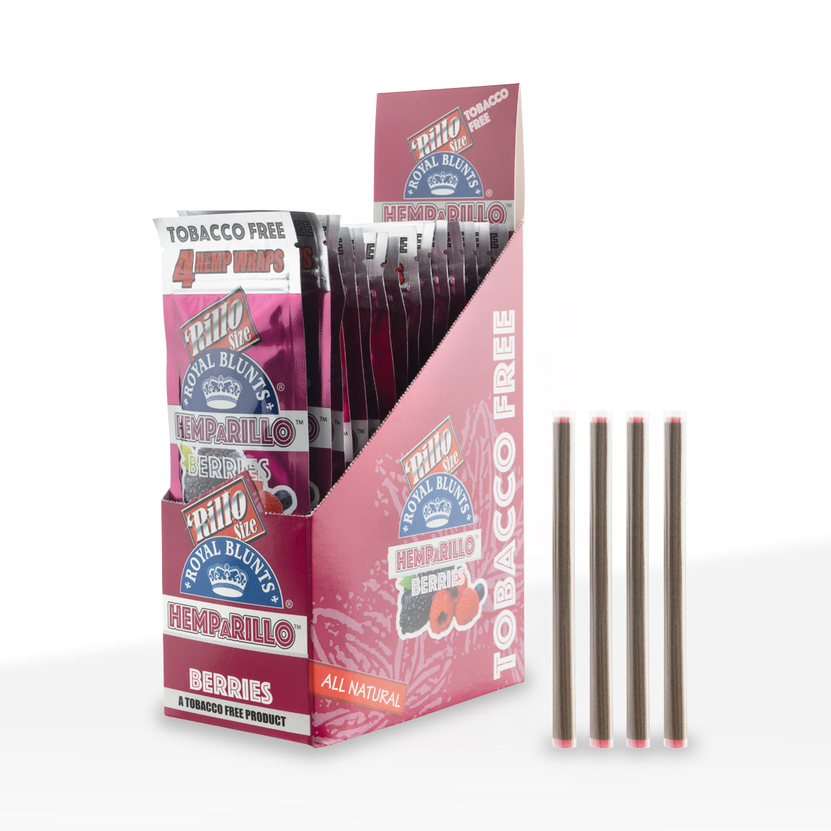 Royal Blunts® | Hemparillo™ Hemp Wraps | 110mm - Berries - 15 Count