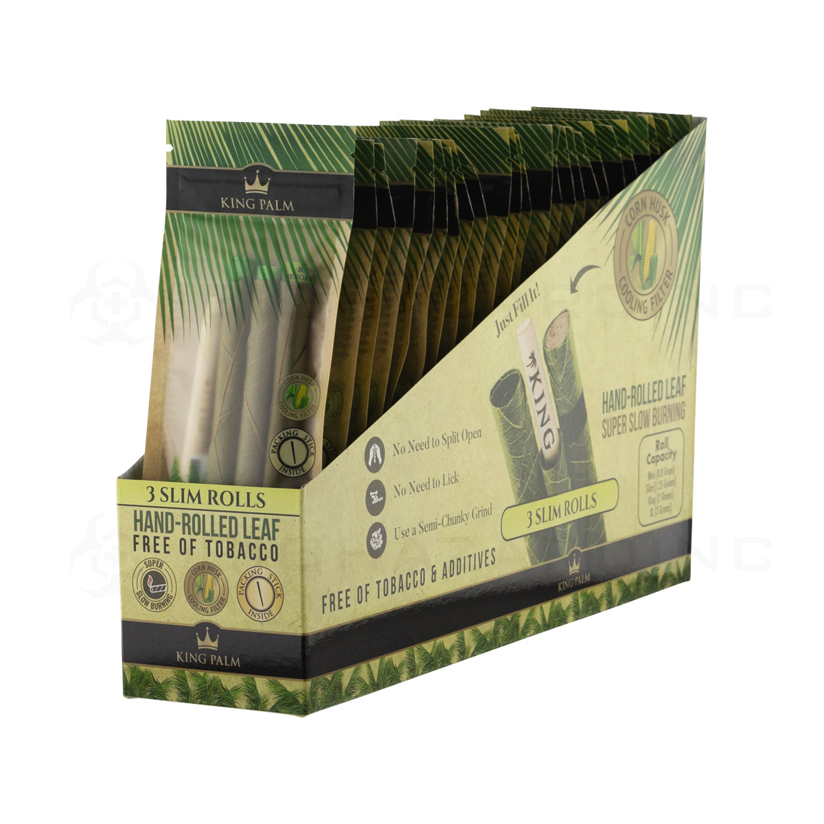 King Palm™ | Slim 3-Pack Rolls | Natural - 24 Count