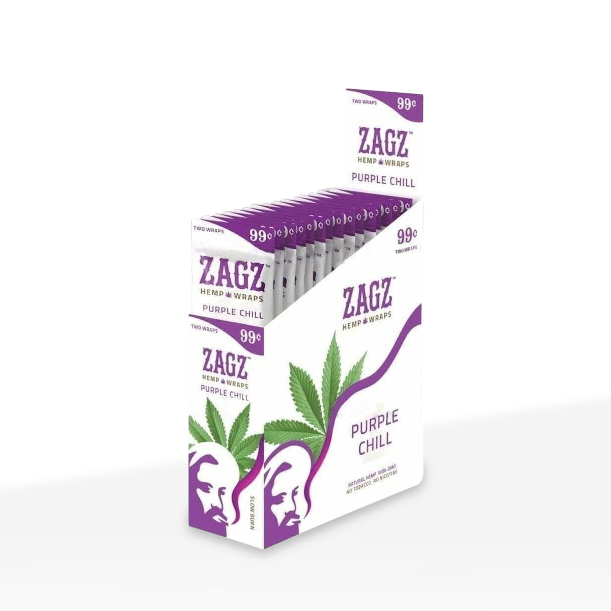 ZIG ZAG® | ZAGZ Hemp Blunt Wraps | Purple Chill - 25 Count