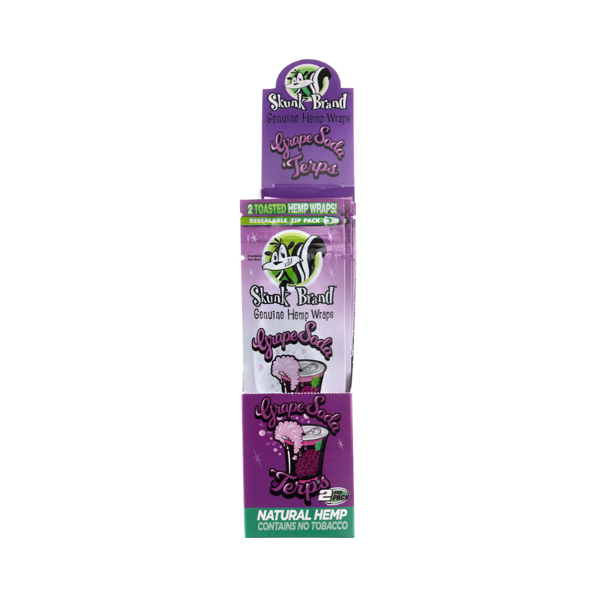 SKUNK BRAND | Terp Hemp Wraps | GRAPE SODA - 25 Count