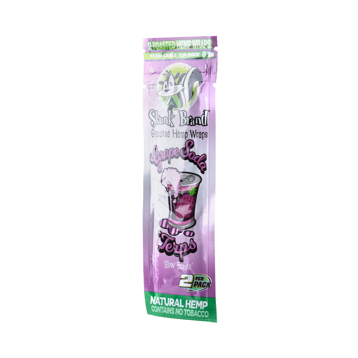 SKUNK BRAND | Terp Hemp Wraps | GRAPE SODA - 25 Count