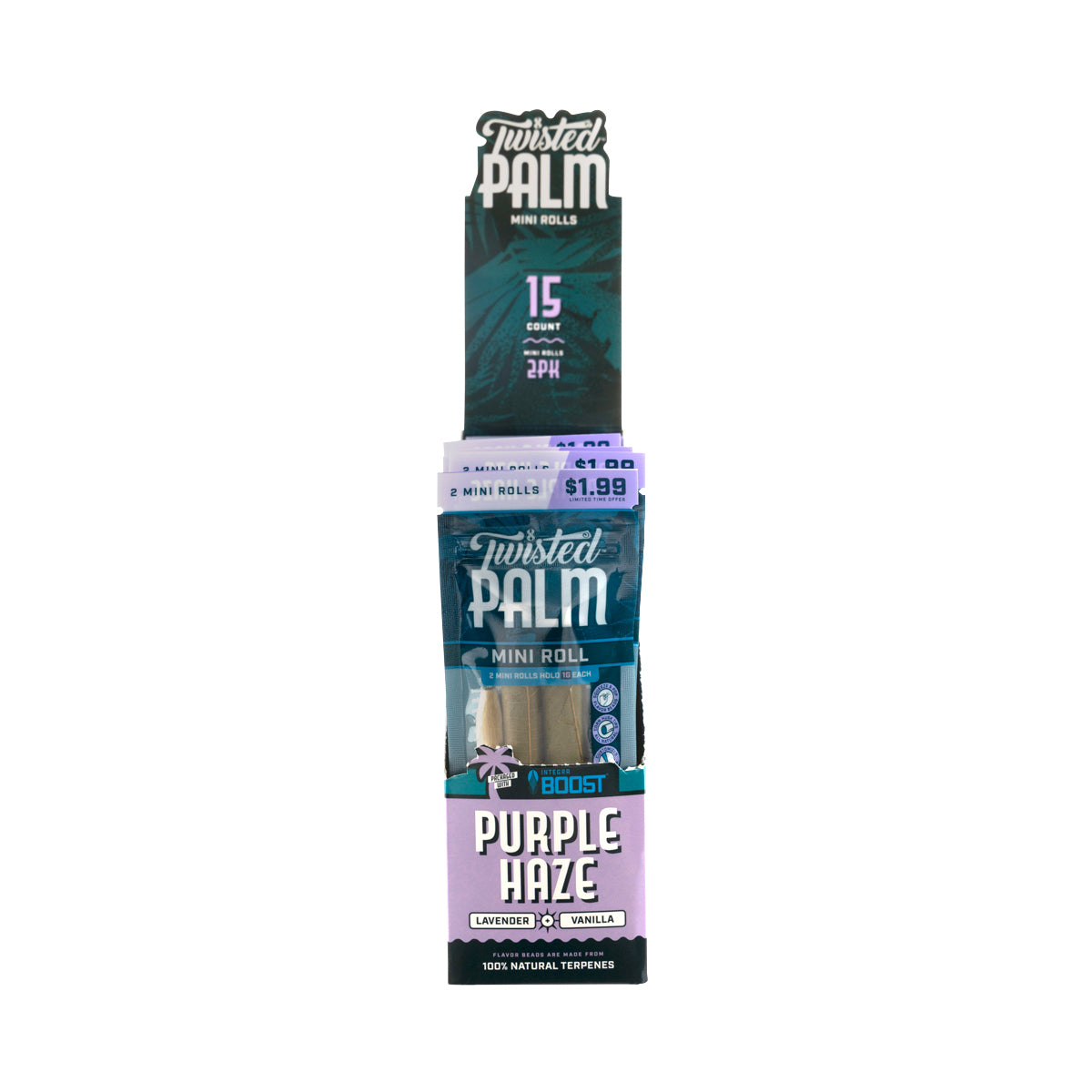 Twisted Wraps | Mini Palm Leaf Rolls | Purple Haze - 15 Count