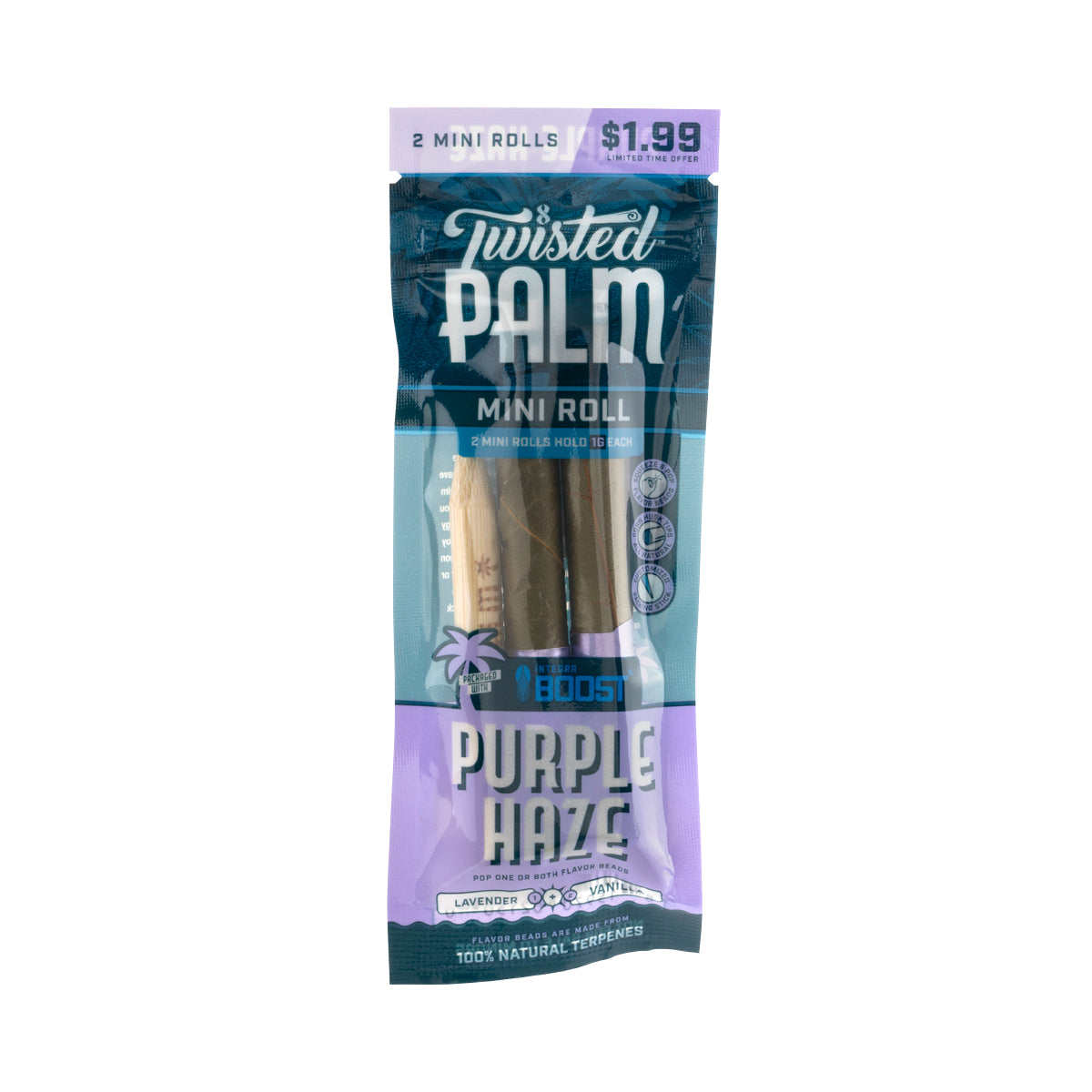 Twisted Wraps | Mini Palm Leaf Rolls | Purple Haze - 15 Count
