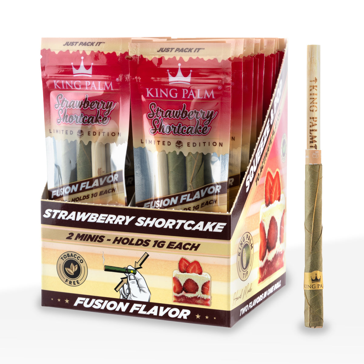 King Palm™ | Mini Rolls | 2 Pack - Strawberry Shortcake