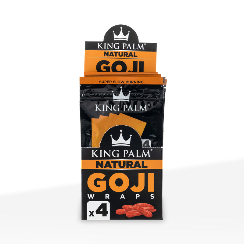King Palm™ | Super Fruit Goji Berry Wraps | 4 Pack - 15 Count - Natural