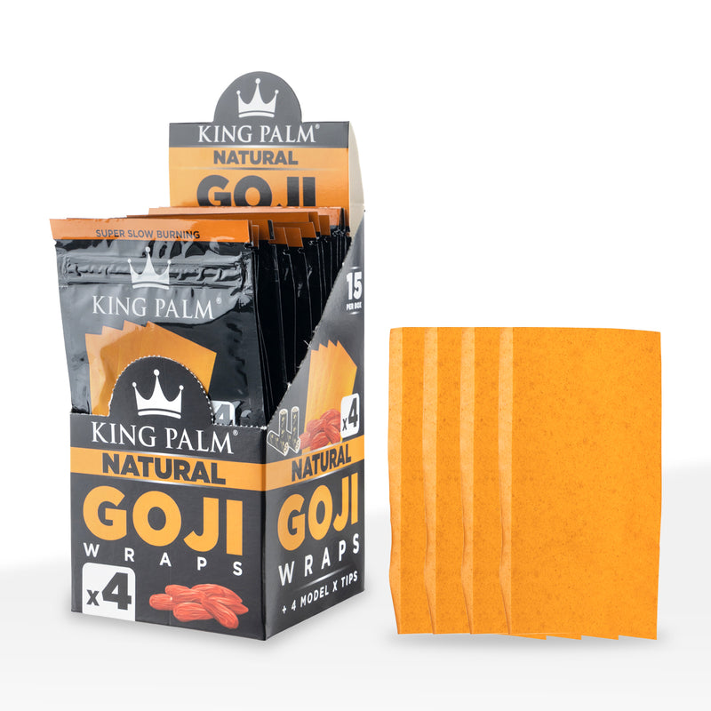 King Palm™ | Super Fruit Goji Berry Wraps | 4 Pack - 15 Count - Natural